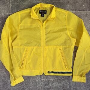 Women's Vintage Y2K Polo Ralph Lauren Jeans Co Yellow Windbreaker Jacket Sz M